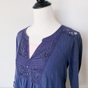 Meadow Rue Anthropologie Lace Detail Blouse